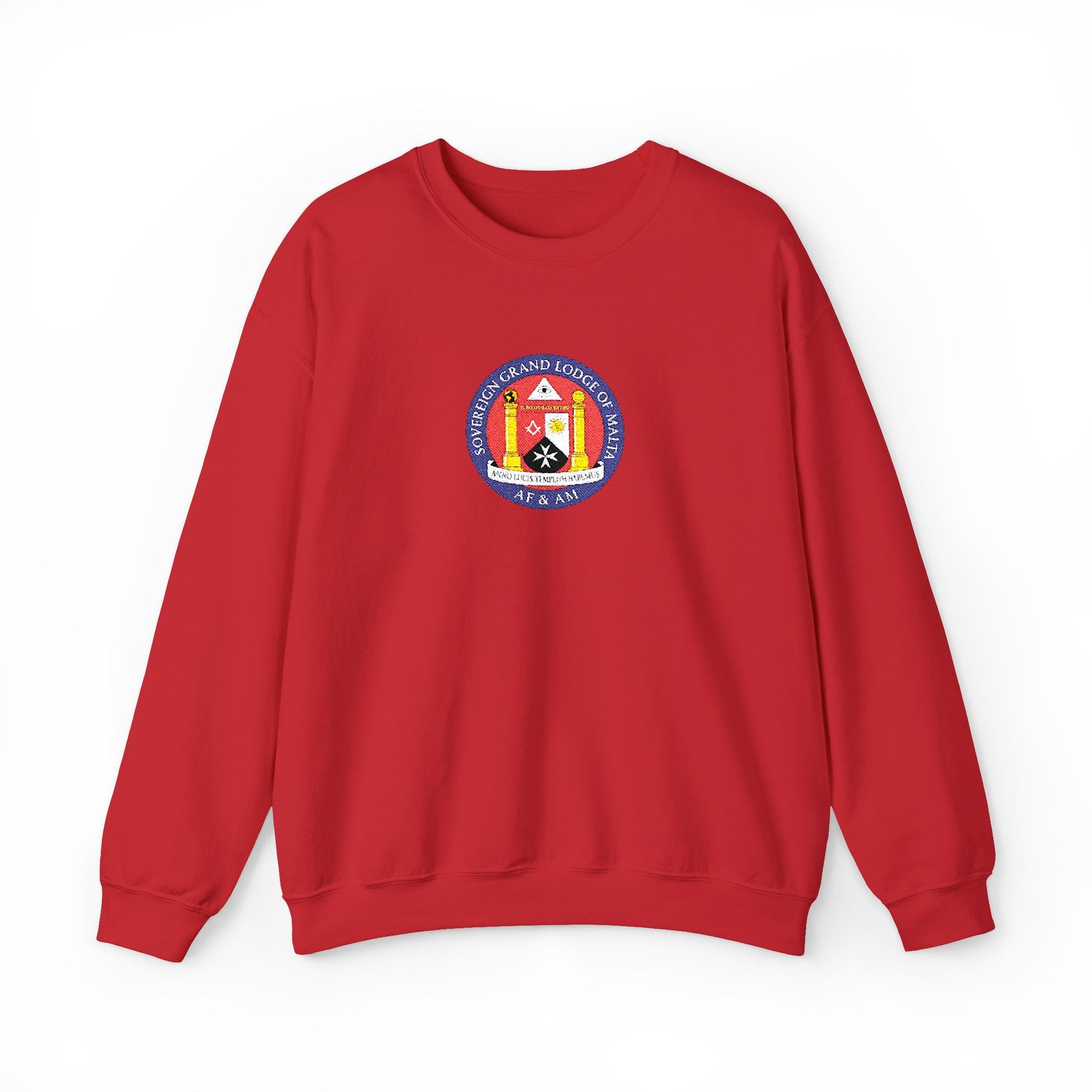 Malta Jurisdiction Sweatshirt - Crewneck Embroidered Emblem - Bricks Masons
