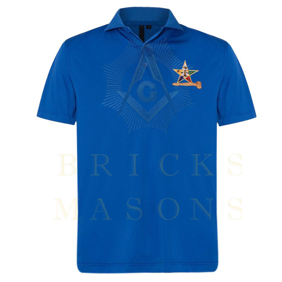 Worthy Matron OES Polo Shirt - Various Colors Cotton Gavel - Bricks Masons