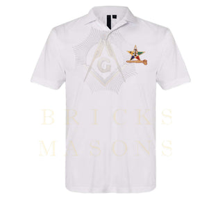 Worthy Matron OES Polo Shirt - Various Colors Cotton Gavel - Bricks Masons