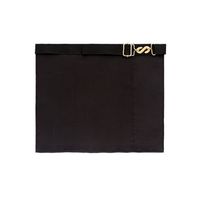 9th Degree Scottish Rite Apron - Black & White Machine Embroidery - Bricks Masons