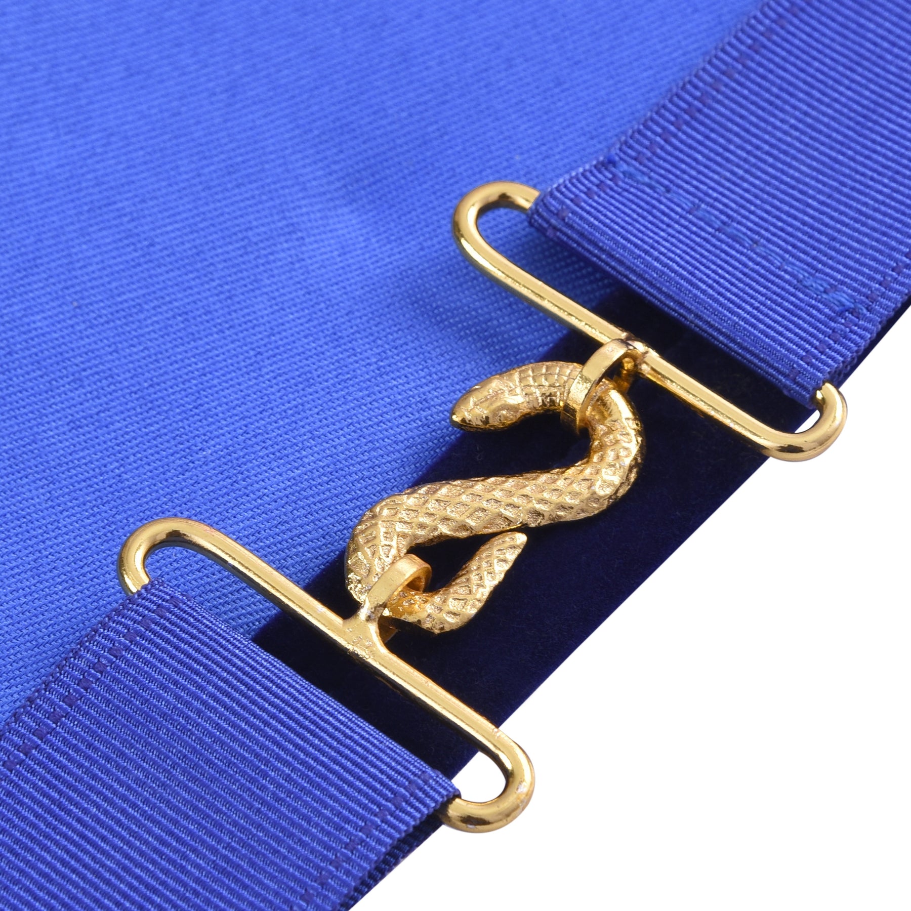 Grand Master Blue Lodge Apron - Royal Blue Velvet With Gold Metal Badge