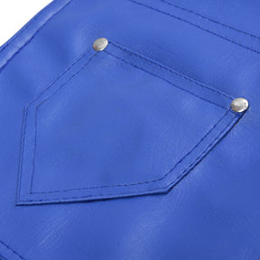 Master Mason Blue Lodge Work Apron - Blue Leather Square and Compass G