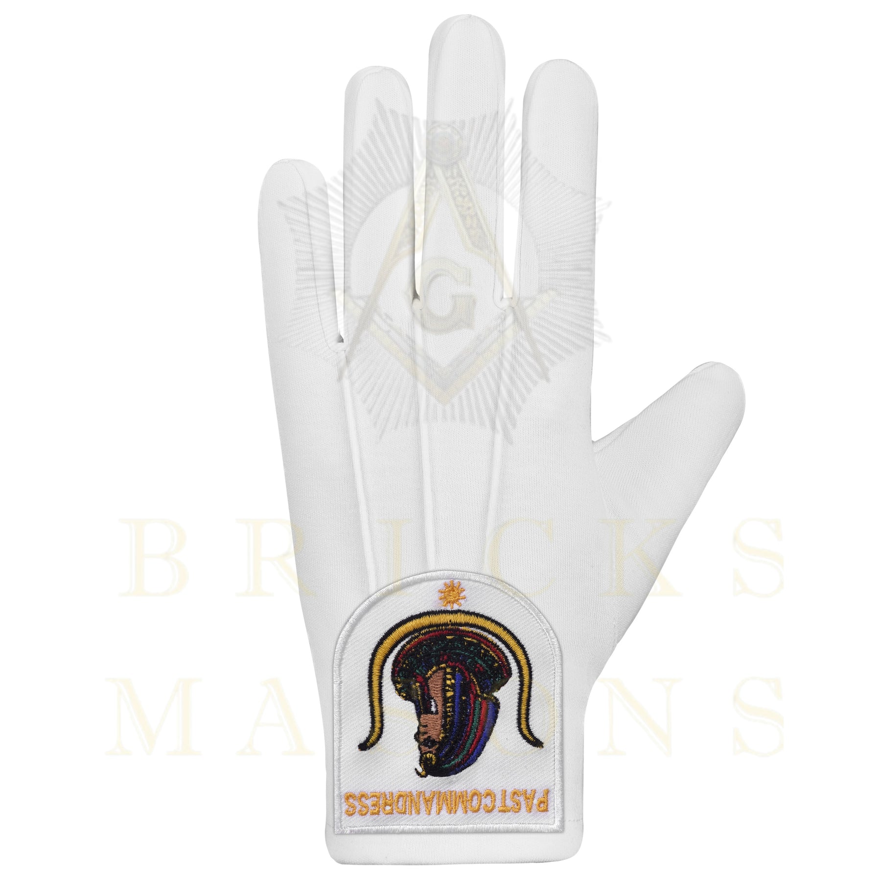 Past Commandress DOI Gloves - White Cotton