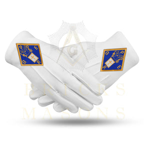 Past Grand Exalted Ruler Elks of the World Gloves - White Cotton