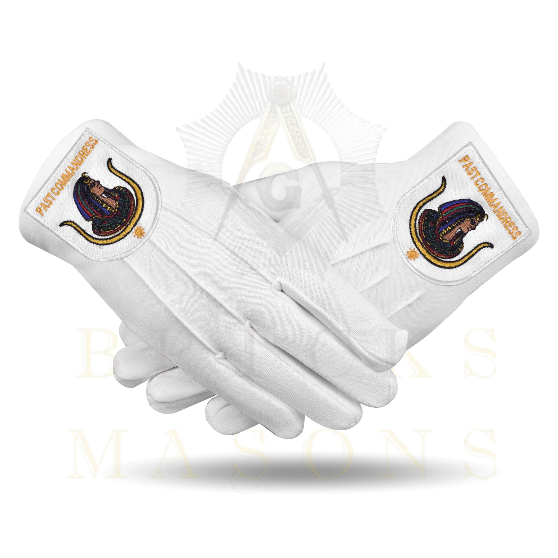 Past Commandress DOI Gloves - White Cotton