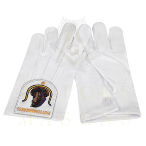 Past Commandress DOI Gloves - White Cotton