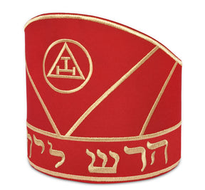 High Priest Royal Arch Chapter Mitre - Red & Gold Embroidery - Bricks Masons
