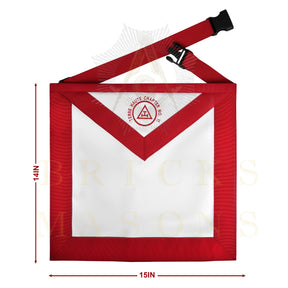 Royal Arch Chapter & Council Apron - Reversible Double-Sided Purple & Red Ribbon - Bricks Masons