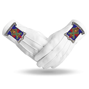 29th Degree Scottish Rite Gloves - White Cotton Knights of St. Andrew