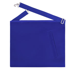 Past Master Blue Lodge Apron - Royal Blue Square & Quadrant With Sun - Bricks Masons