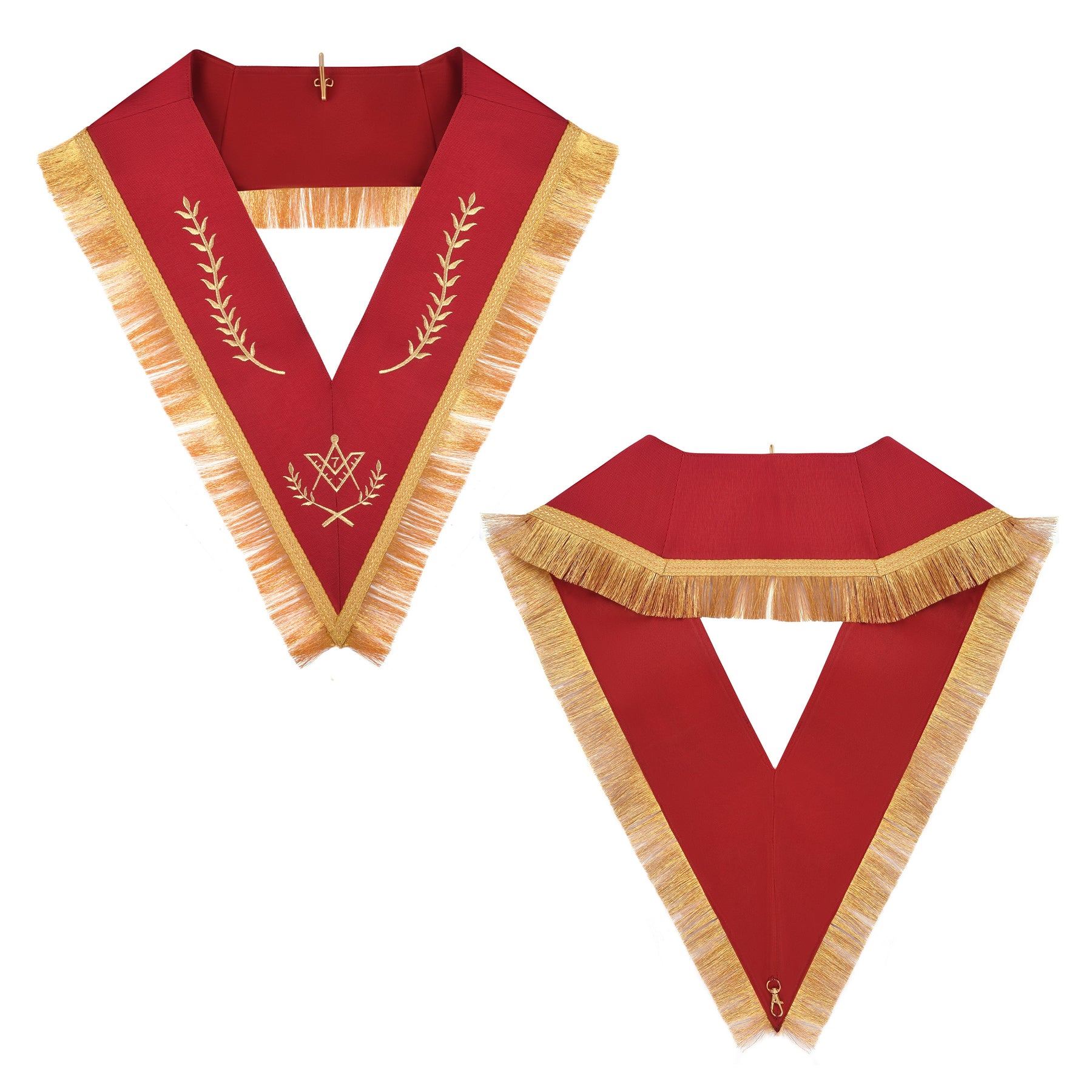 Master Mason Blue Lodge Regalia Set - Red & Golden Braid & Fringe