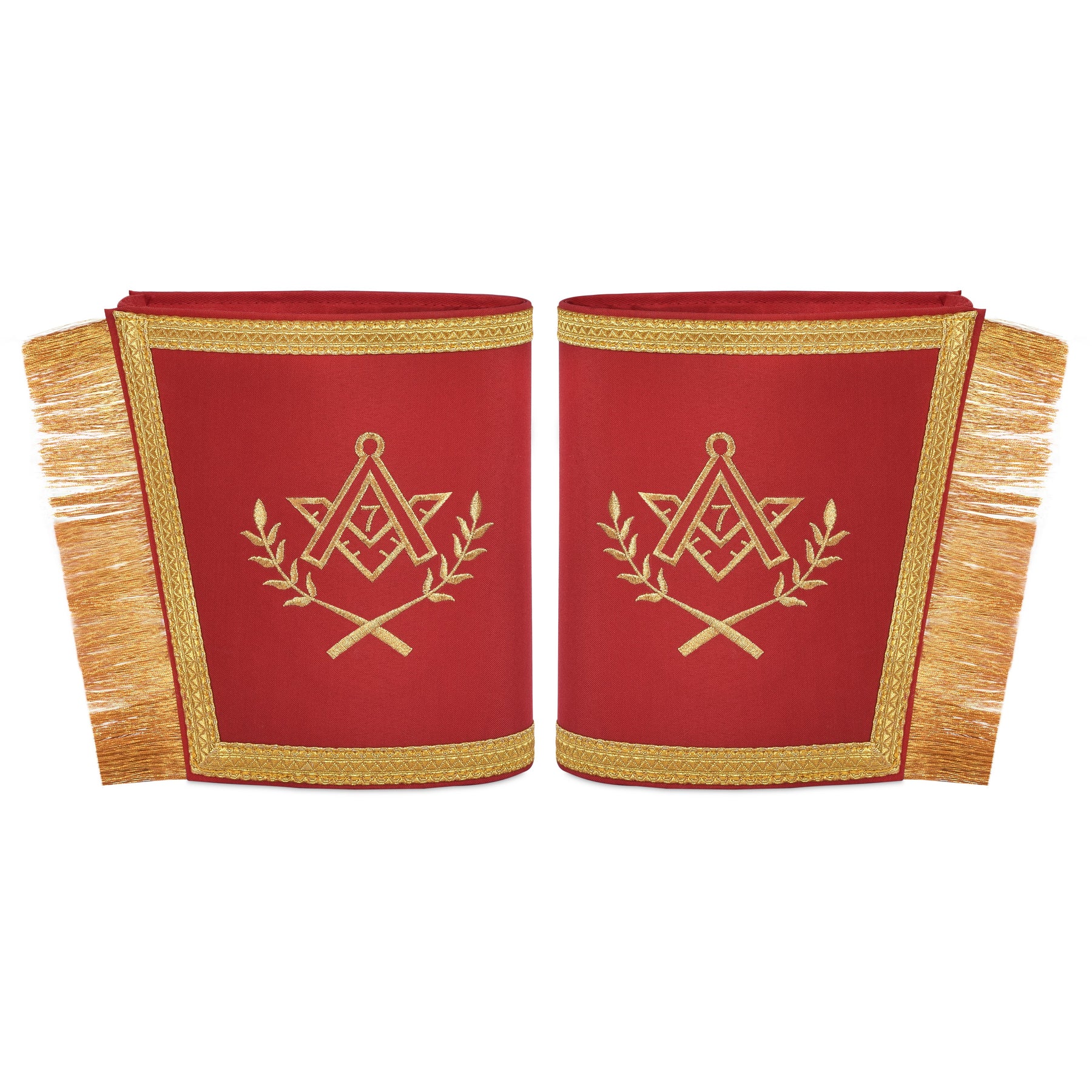 Master Mason Blue Lodge Regalia Set - Red & Golden Braid & Fringe