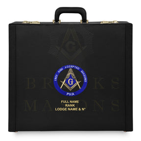 Master Mason Blue Lodge Apron Case - Machine Embroidery Free & Accepted Masons PHA Various Sizes - Bricks Masons