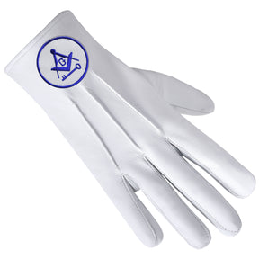 International Masons Glove - Leather With Square And Compass G & Key - Bricks Masons