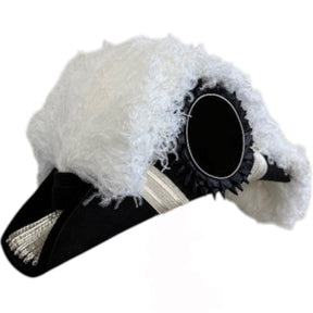 Line Officer Knights Templar Chapeau - All White Plumes