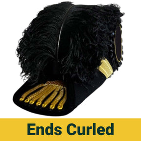 Eminent Commander Knights Templar Chapeau - All Black Plumes