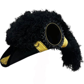 Grand Encampment Officer Knights Templar Chapeau - All Black Plumes