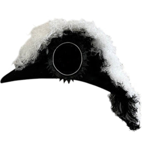 Line Officer Knights Templar Illinois Regulation Chapeau - Black Underlayer Plumes - Bricks Masons