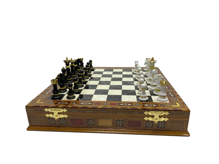 OES Chess Set - 16.5" (42cm) - Bricks Masons