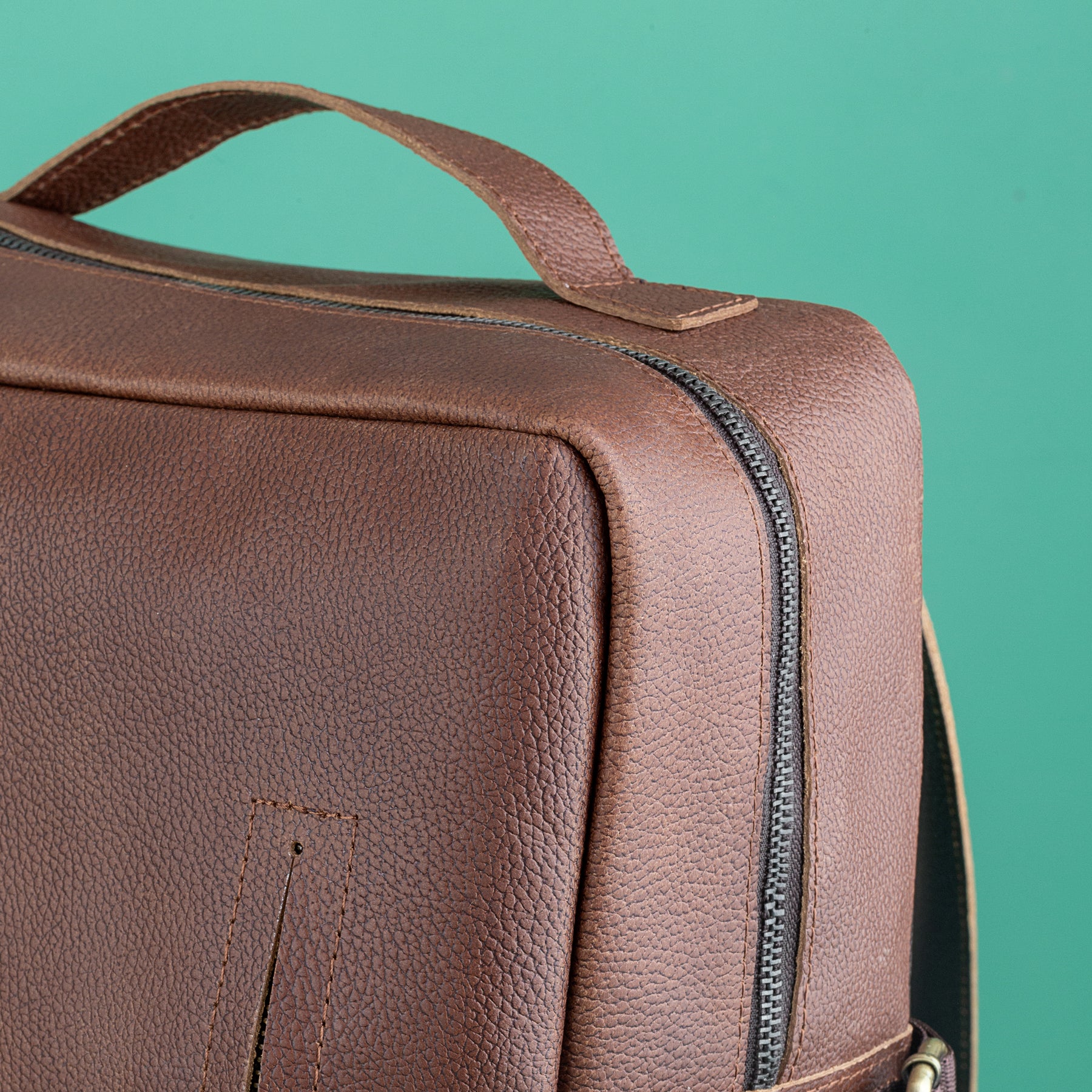 Shriners Backpack - Genuine Brown Leather - Bricks Masons