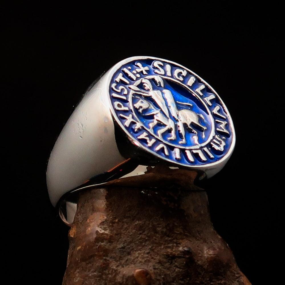 Knights Templar Commandery Ring - Blue Sigillum MilItum XPISTI