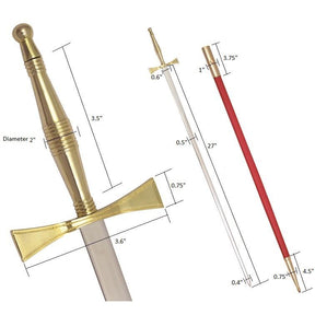 Universal Sword - Gold Hilt and Red Scabbard