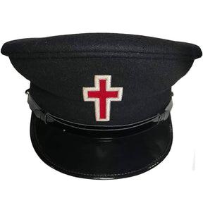 Sir Knight Knights Templar Commandery Fatigue Cap - Black Silver