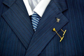 Master Mason Blue Lodge Lapel Pin - The 47th Problem of Euclid in metal