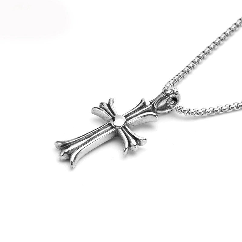 Knights Templar Commandery Necklace - Silver Stainless Steel Cross - Bricks Masons