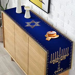 Ancient Israel Hanukkah Menorah Linen - Bricks Masons