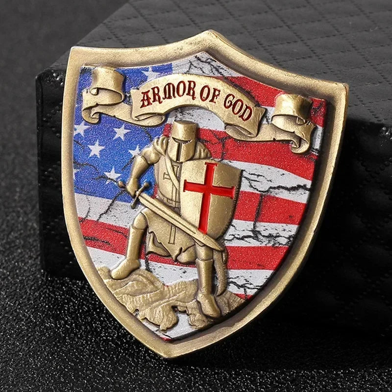Knights Templar Commandery Coin - US Armor Of God - Bricks Masons