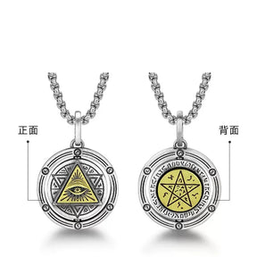 Eye of providence Necklace - Rotatable Pendant - Bricks Masons