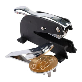 Grotto M.O.V.P.E.R. Desktop Seal Press - Stainless Steel With Black Customizable - Bricks Masons