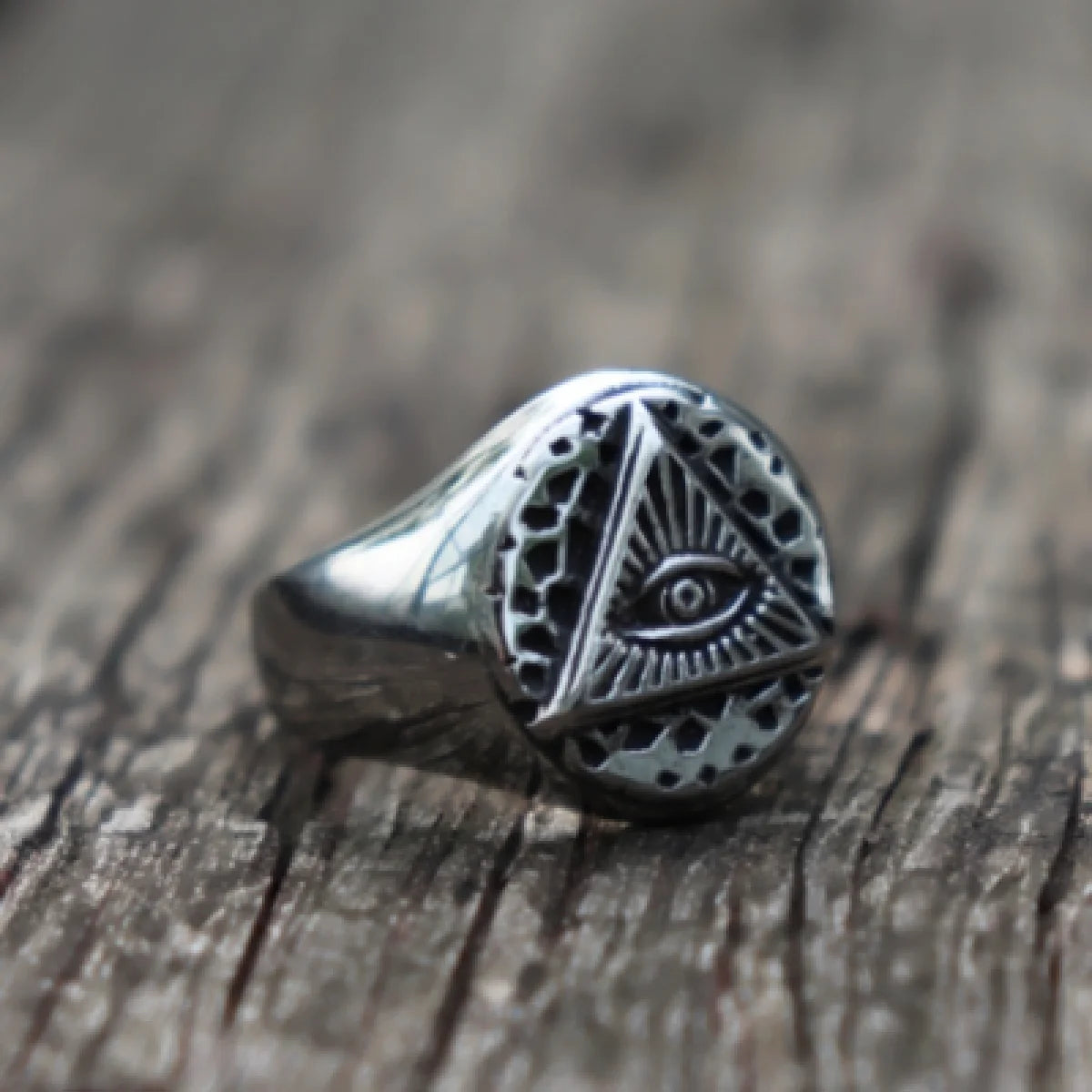 Eye of Providence Ring - Silver Zinc Alloy - Bricks Masons