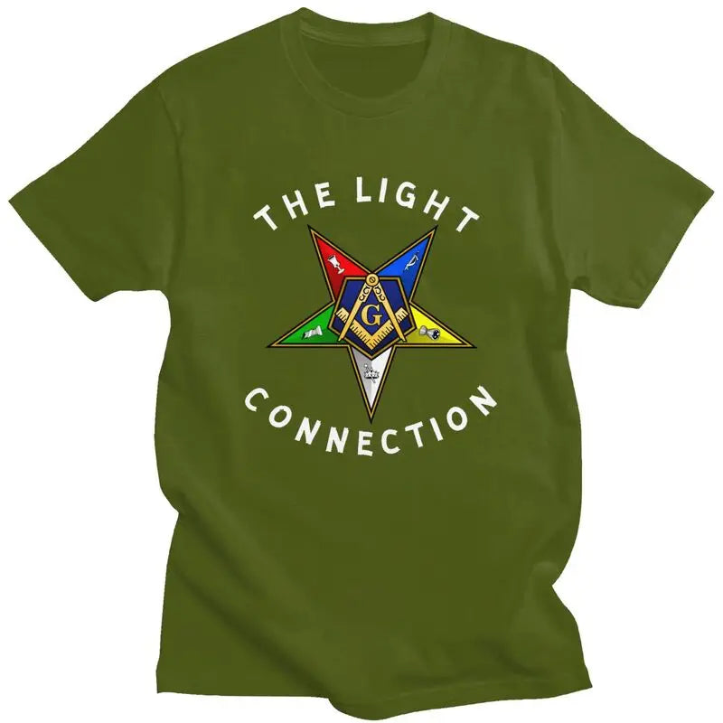 Worthy Patron OES T-Shirt - Men’s Short Sleeve Cotton Various Colors - Bricks Masons