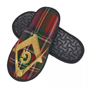 Master Mason Blue Lodge Slipper - Soft Warm (Red/Green) - Bricks Masons