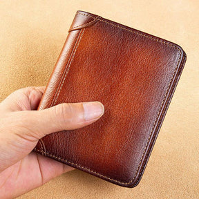 Widows Sons Wallet - GENUINE LEATHER With Credit Card Holder Brown