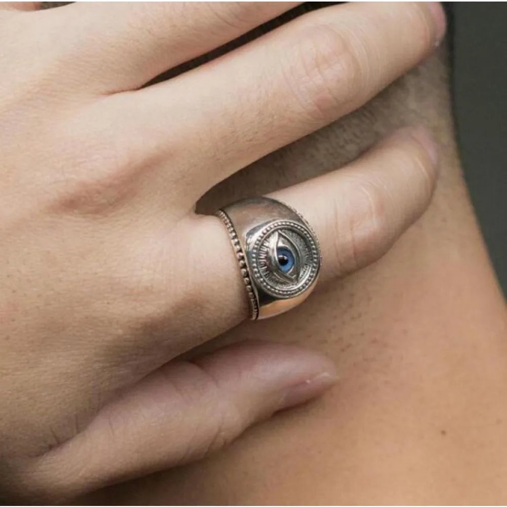 Eye Of Providence Ring - Rhinestone Eye Zinc Alloy - Bricks Masons