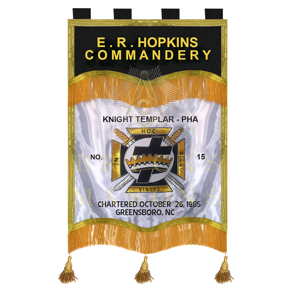 Grand Knights Templar Banner - Personalized Machine Embroidery