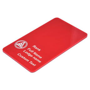 Chapter Pocket Square - Red Plastic Fabric Customizable