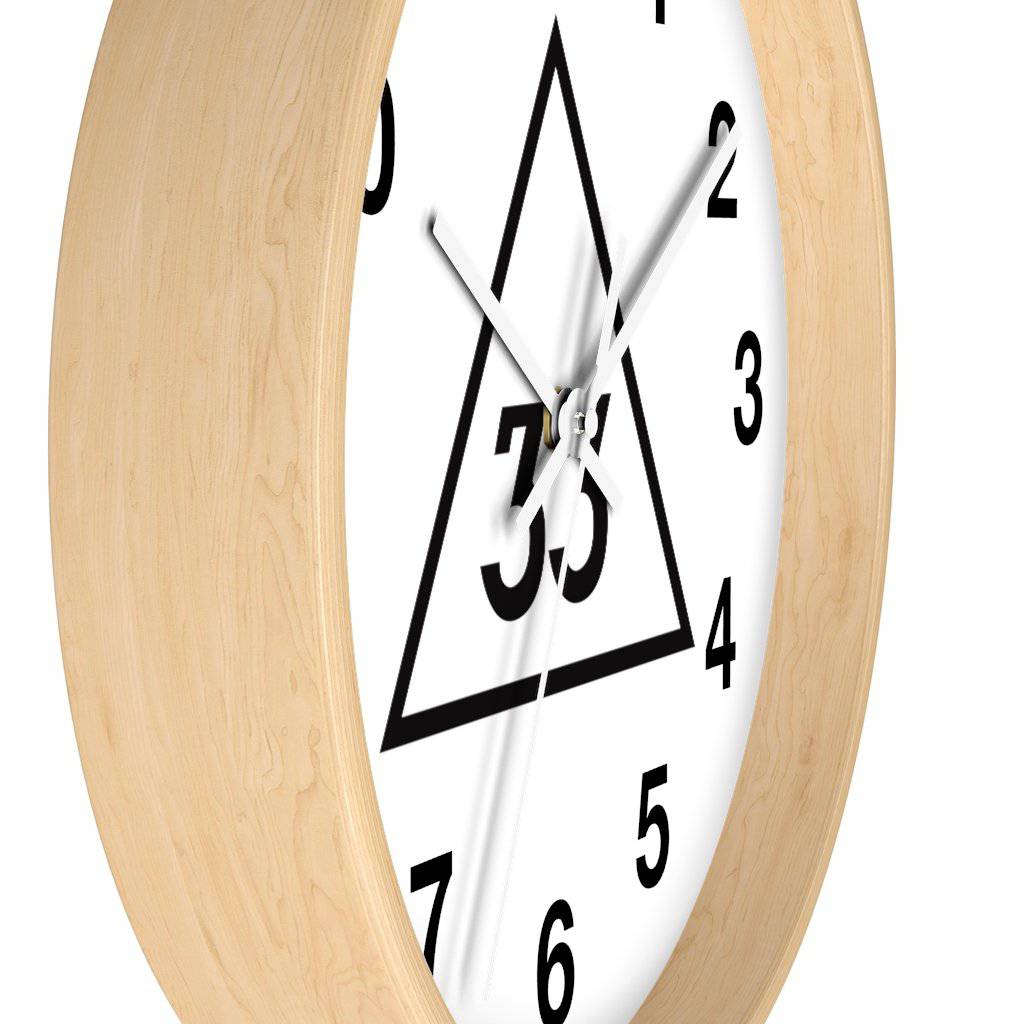 33rd Degree Scottish Rite Clock - Wooden Frame