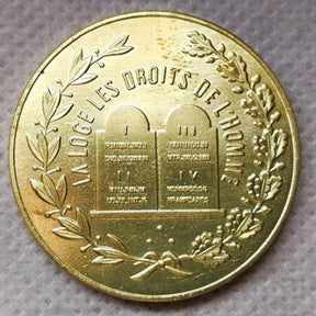 Fellowcraft French Rite Coin - Loge des Droits de l'Homme - Bricks Masons
