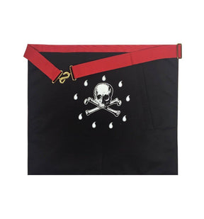 Fellowcraft Scottish Rite Apron - White with Thin Red Borders - Bricks Masons