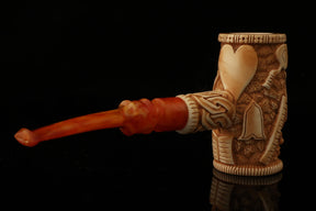 Master Mason Blue Lodge Meerschaum Pipe - Handcrafted Mason Gavel Shape