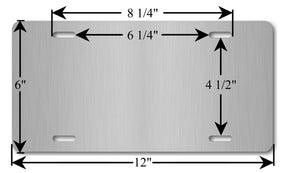 Scottish Rite Shriners Master Mason Blue Lodge License Plate Frame - High Gloss Aluminum - Bricks Masons