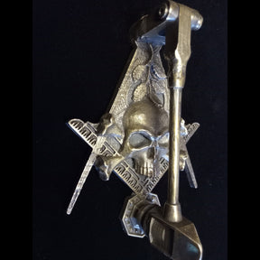 Widows Sons Door Knocker - High Polished Handcrafted Bronze Metal - Bricks Masons