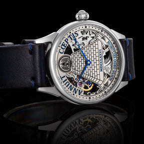 Eye Of Providence Wristwatch - Annuit Coeptis & Pyramid Silver Skeleton
