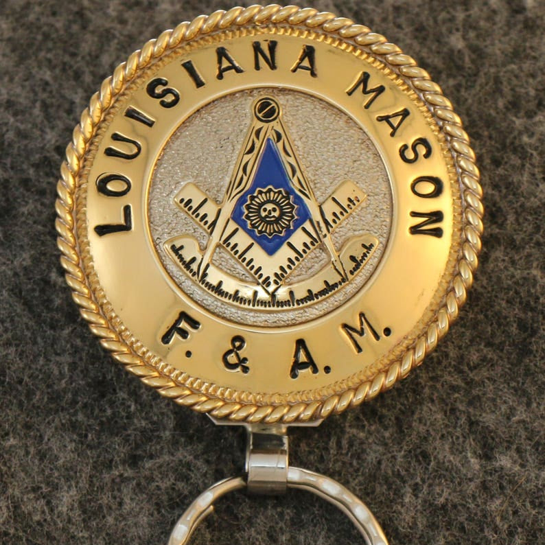 Past Master Blue Lodge Keychain - Handcrafted Louisiana Mason  F. & A. M.