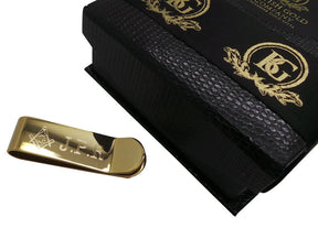 Master Mason Blue Lodge Money Clip - 24K GOLD Clad Engraving - Bricks Masons