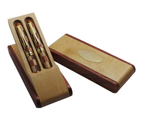 Master Mason Blue Lodge Pen - Wood Double Pen Set Desk